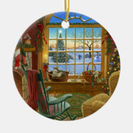 Mysigt kattjul julgransprydnad keramik