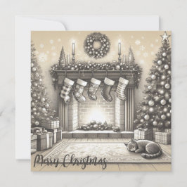 Mysigt Kattunge-skiss - platta kort