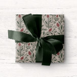 Mysigt klassisk Blommigt, Mönster Presentpapper<br><div class="desc">Denna vackra pappra julomslutning har en hand plockade-blommigt och ett grönt mönster i klassiskt färger av djup grönt,  burgundröd och elfenben över en anpassningsbar färg bakgrund (visas i varma sandbeige). Det ser ut som om du har underbart med band,  tråd eller sträng för spelar ingen roll utseende.</div>