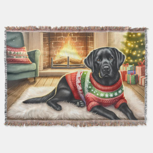 Mysigt Labrador Retriever Hund älskare jul Mysfilt