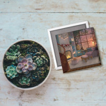 Mysigt läsrum för solnedgång