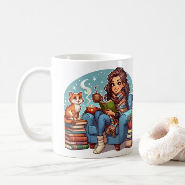 Mysigt lästid kaffemugg (Med munk)