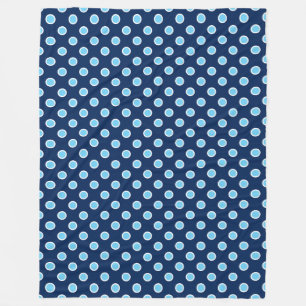 Mysigt ljusblått Polka dots på flottans blanket Fleecefilt