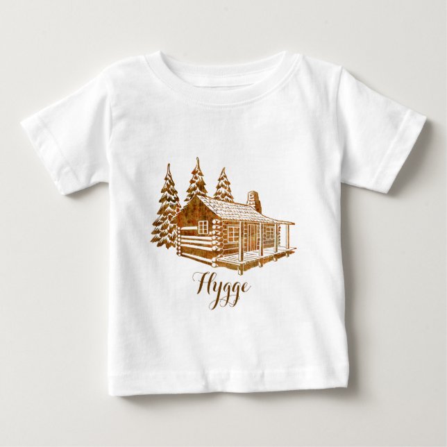 Mysigt loggskåp - Hygge eller egen text Tee Shirt (Framsida)