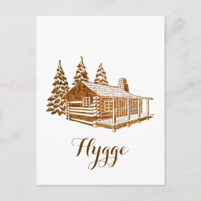 Mysigt loggskåp - Hygge eller egen text Vykort (Framsida)