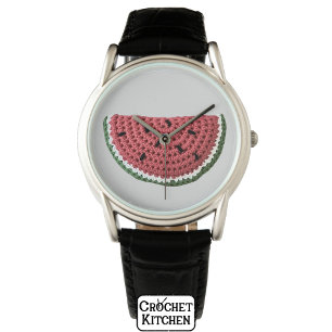 Mysigt minimum Grandma Vibe Crochet Watermelon Fru Armbandsur