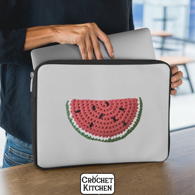 Mysigt minimum Grandma Vibe Crochet Watermelon Fru Laptop Fodral (Skapare uppladdad)