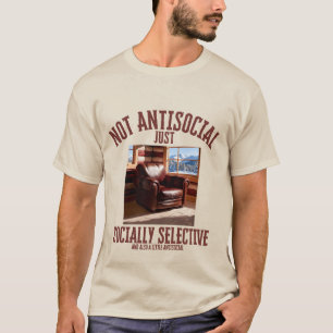 Mysigt mot Social - Lustigt socialt selektivt T Shirt