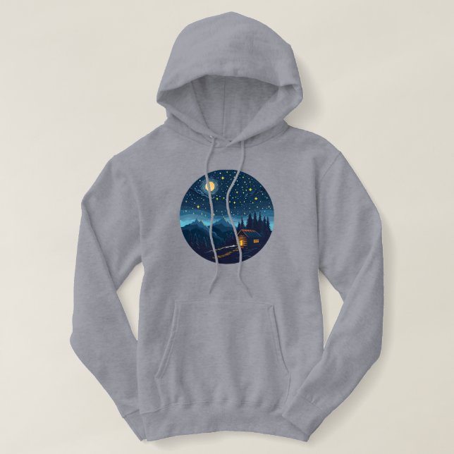 Mysigt nattlinda under Starry Himmel T-Shirt (Design framsida)