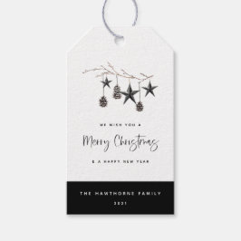 Mysigt naturjul presentetikett