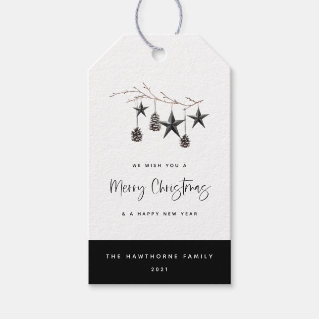 Mysigt naturjul presentetikett (Framsidan)