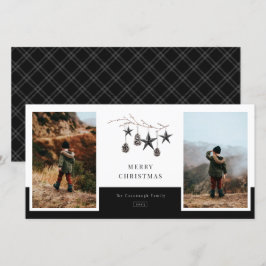 Mysigt naturtyp 2-fotofamilj julkort