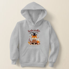 Mysigt och cute Fox i Fall Sweater- Girl's Hoodie T Shirt