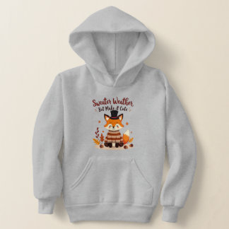 Mysigt och cute Fox i Fall Sweater- Girl's Hoodie T Shirt