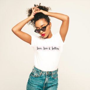 mysigt och Snyggt för "Snöre, Kärlek och Lattes" T Shirt