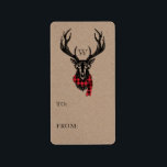 Mysigt och varm | Red Buffalo Play Reindeer Monogr Adressetikett<br><div class="desc">Mysigt och varm Vintage Wilderness Reindeer-jul med vår orustiska vintage stil-handdragna svarta etchade vildmarksrenar i bläck med glasögon, med en mysigt rödbuffel och vinterhalsduk inslagen runt renens nacke. Utformningen har ett modernt smål och har en mysigt och varm känsla av rödbuffel för att skapa trendiget och snyggtens helgdag. Personlig med...</div>