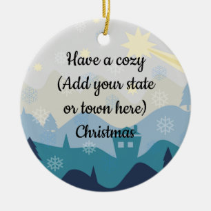 Mysigt Ornamet för ditt tillstånd eller din egen j Julgransprydnad Keramik