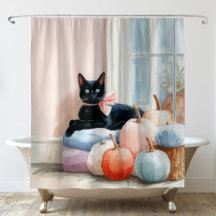Mysigt pastel Pumpkins Black Cat