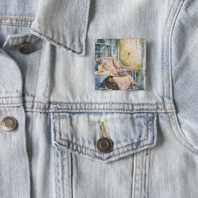 Mysigt Porch med Quilt och Lemonade Charm Knapp (In Situ)