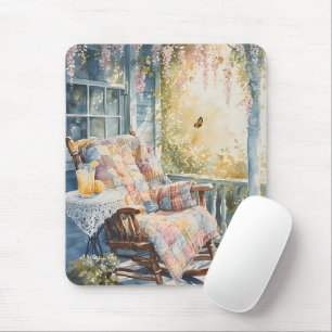 Mysigt Porch med Quilt och Lemonade Charm Musmatta