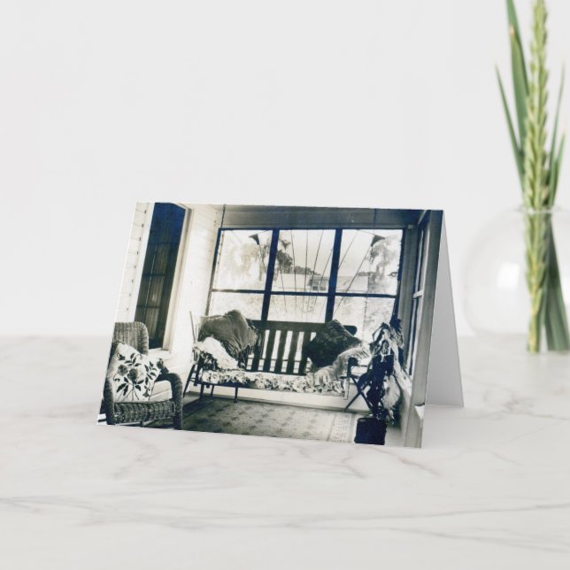 Mysigt port för vintage helgkort (Framsida)