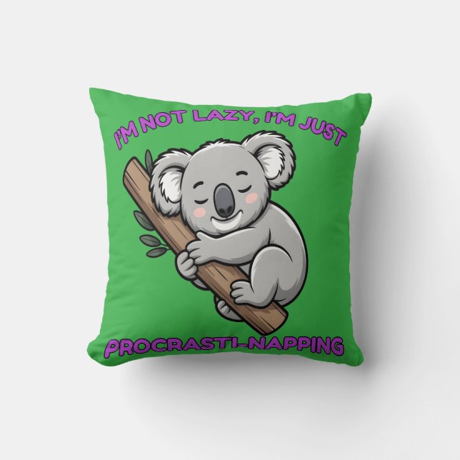 Mysigt Procrasti-napping Koala Bear Kudde (Framsida)