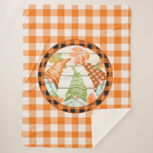 Mysigt Pumpkin Buffalo Play Gnome Sherpa Blanket