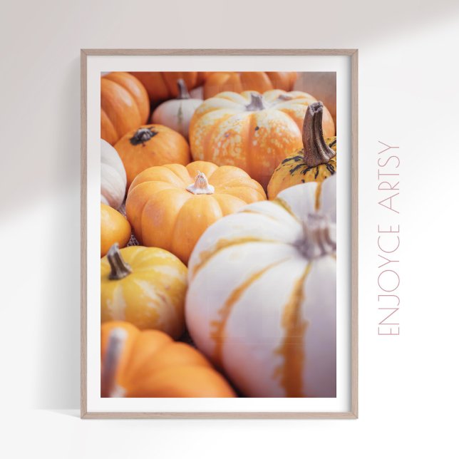Mysigt pumpkin faller fotovarm jordbruksskiva poster (Skapare uppladdad)