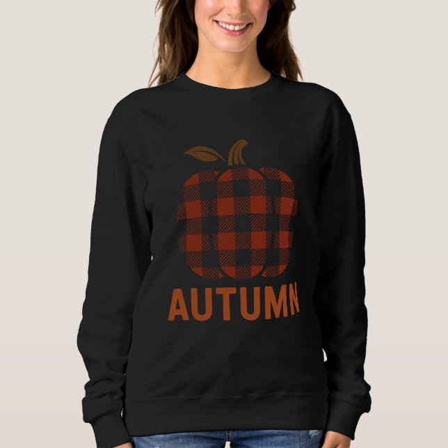Mysigt Pumpkin Hoodie - Höstestetisk T Shirt (Framsida)