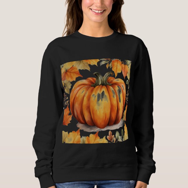 Mysigt Pumpkin Sweatshirt for Fall & Halloween T Shirt (Framsida)