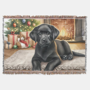 Mysigt Puppy Labrador Retriever Hund älskare jul Filt