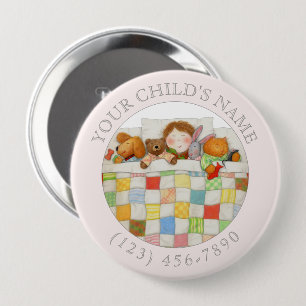MYSIGT QUILT Child ID Button - Rosa Knapp