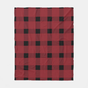 Mysigt Red & Black Gingham-Home Decor & Gifts Fleecefilt