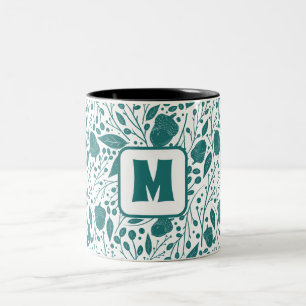 Mysigt Retro-Gröntens Personlig - Juli Monogram Två-Tonad Mugg