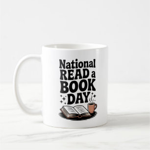 Mysigt Retro National Read a Bok Day Tea Kaffemugg