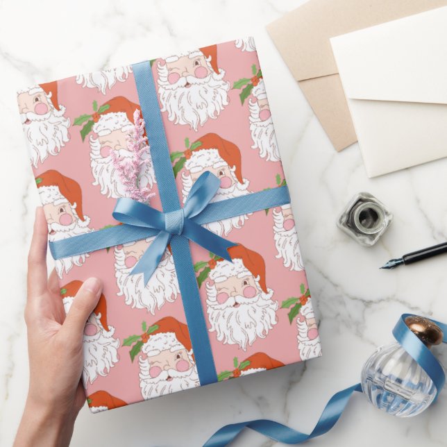 Mysigt Retro Rosa Jultomten jul Presentpapper (Gifting)