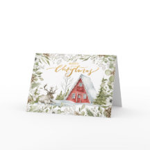 Mysigt rödjulskåp i Skogen-kortet