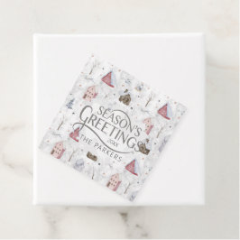 Mysigt Rosa-ID för jul hemma Gåvor Etiketter