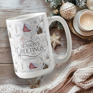 Mysigt Rosa-ID för jul hemma Kaffemugg