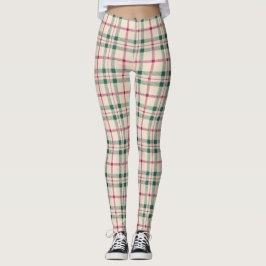 Mysigt Rosa- och Grönt av Cream Tartan Play Leggings