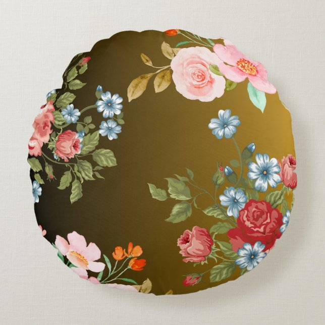 "Mysigt runda fyllning" Rund Kudde (Framsidan)