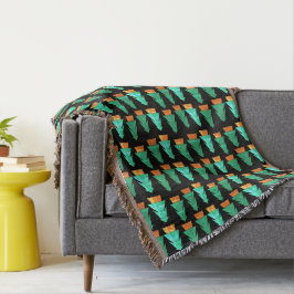 Mysigt Rustic Woodland Träd Art Throw Blanket Filt