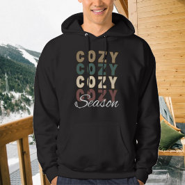 Mysigt Season Boho Färgad Repeat Typography Hoodie