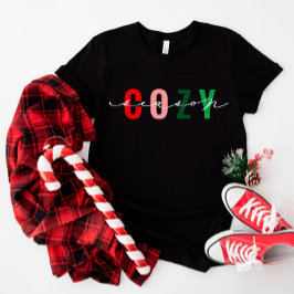 Mysigt Season Cute Calligraphy Helgdag Shirt T Shirt