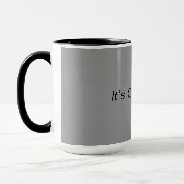 Mysigt sips-kaffe Mugg - Grått Edition (Vänster)