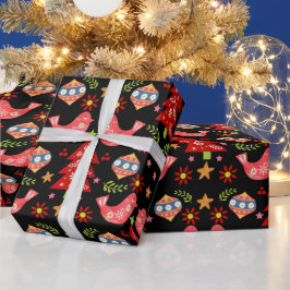 Mysigt skandinavisk folkkonst jul presentpapper