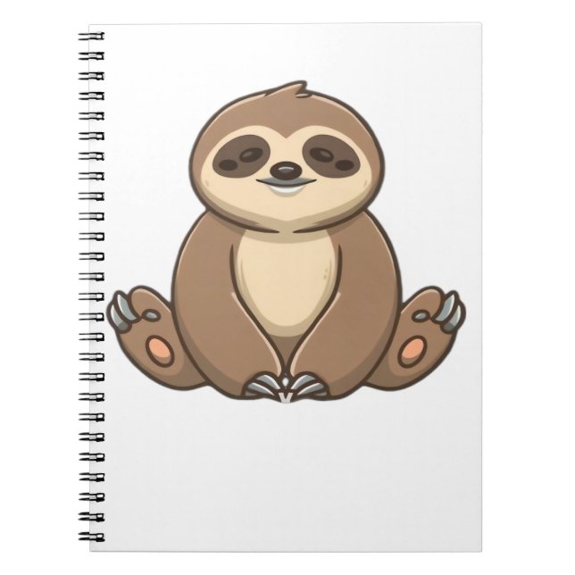 Mysigt Sloth Classic T-Shirt Anteckningsbok (Framsidan)