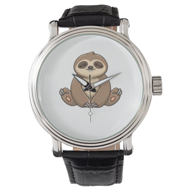 Mysigt Sloth Classic T-Shirt Armbandsur (Framsida)