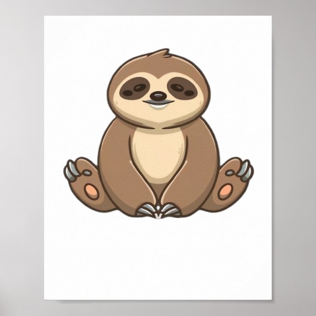 Mysigt Sloth Classic T-Shirt Poster (Framsidan)