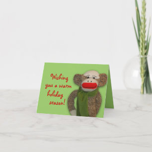 Mysigt sock monkeykort helgkort